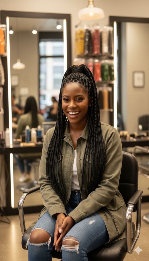 Knotless Braids Low Back Length - Small